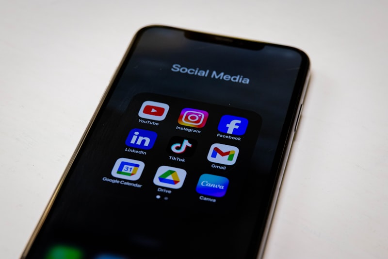 Smartphone showing social media apps